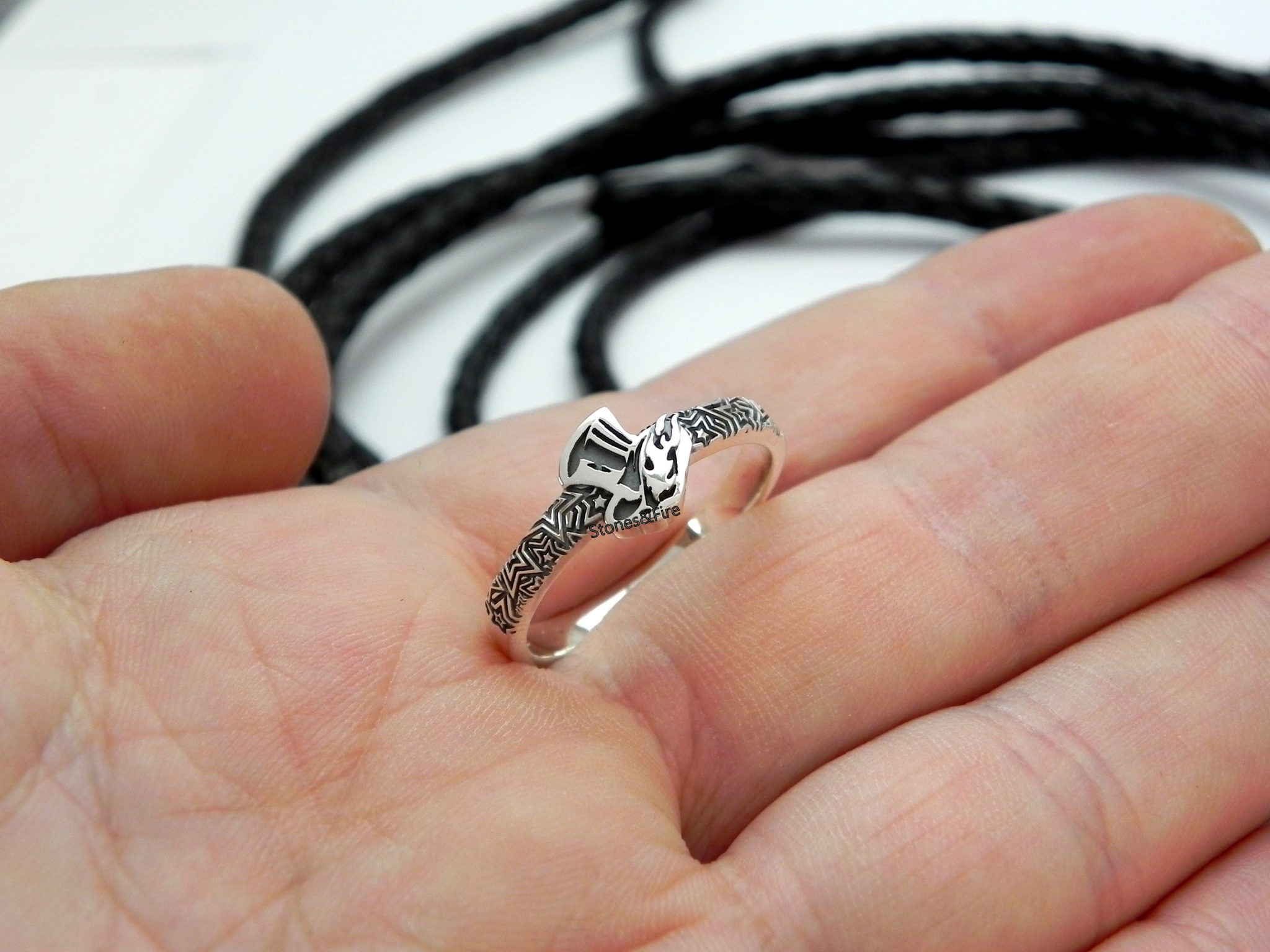 Akira Snake Bracelet and Ring | Silver